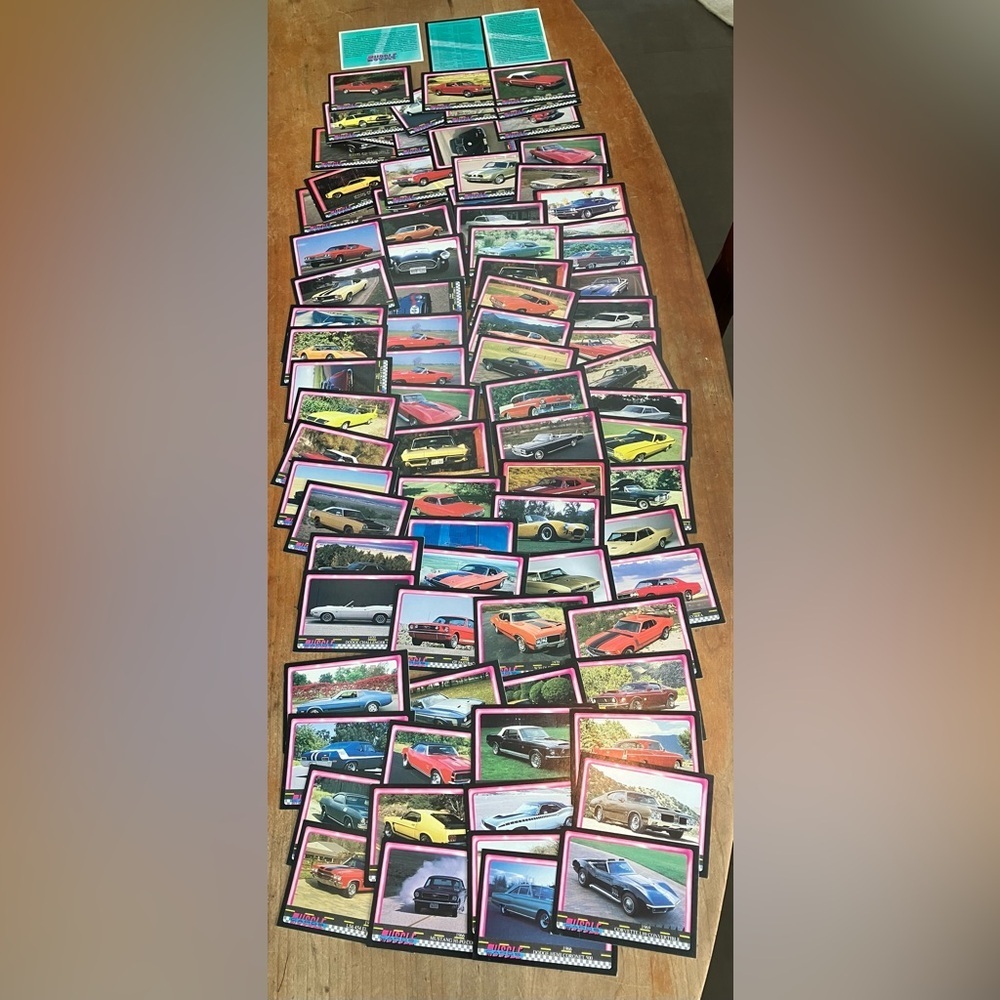 Vintage Muscle Cards Car Trading Cards Collection, set of 84 plus 3